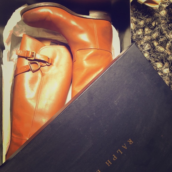 Ralph Lauren CALF LEATHER boots - Picture 1 of 1